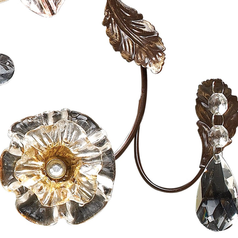 Atlas Lighting Cristallo Fiore 30in 3-Light Vanity Light | Traditional Bronze and Multicolor Crystal | Bathroom Vanity | Model WL11577-BZ