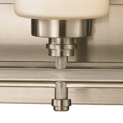 Atlas Lighting Dawson 23in 3-Light Vanity Light | Transitional Brushed Nickel and White Frosted Glass | Bathroom Vanity | Model WL11583-NK