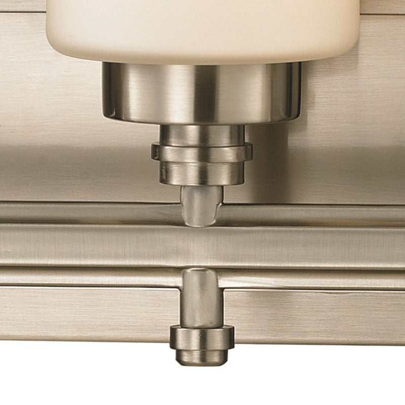 Atlas Lighting Dawson 23in 3-Light Vanity Light | Transitional Brushed Nickel and White Frosted Glass | Bathroom Vanity | Model WL11583-NK