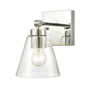Atlas Lighting East Point 6in 1-Light Vanity Light | Transitional Polished Chrome and Clear Glass | Bathroom Vanity | 6 x 8 x 10 in | Model WL11586-CH