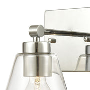 Atlas Lighting East Point 6in 1-Light Vanity Light | Transitional Polished Chrome and Clear Glass | Bathroom Vanity | 6 x 8 x 10 in | Model WL11586-CH