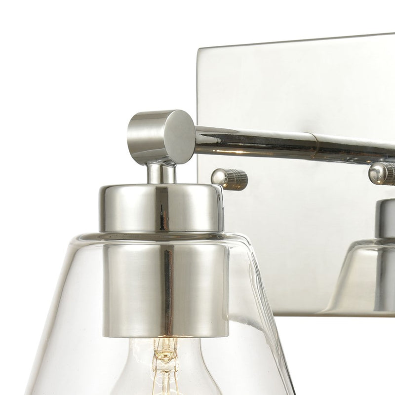 Atlas Lighting East Point 6in 1-Light Vanity Light | Transitional Polished Chrome and Clear Glass | Bathroom Vanity | 6 x 8 x 10 in | Model WL11586-CH