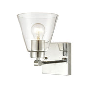 Atlas Lighting East Point 6in 1-Light Vanity Light | Transitional Polished Chrome and Clear Glass | Bathroom Vanity | 6 x 8 x 10 in | Model WL11586-CH
