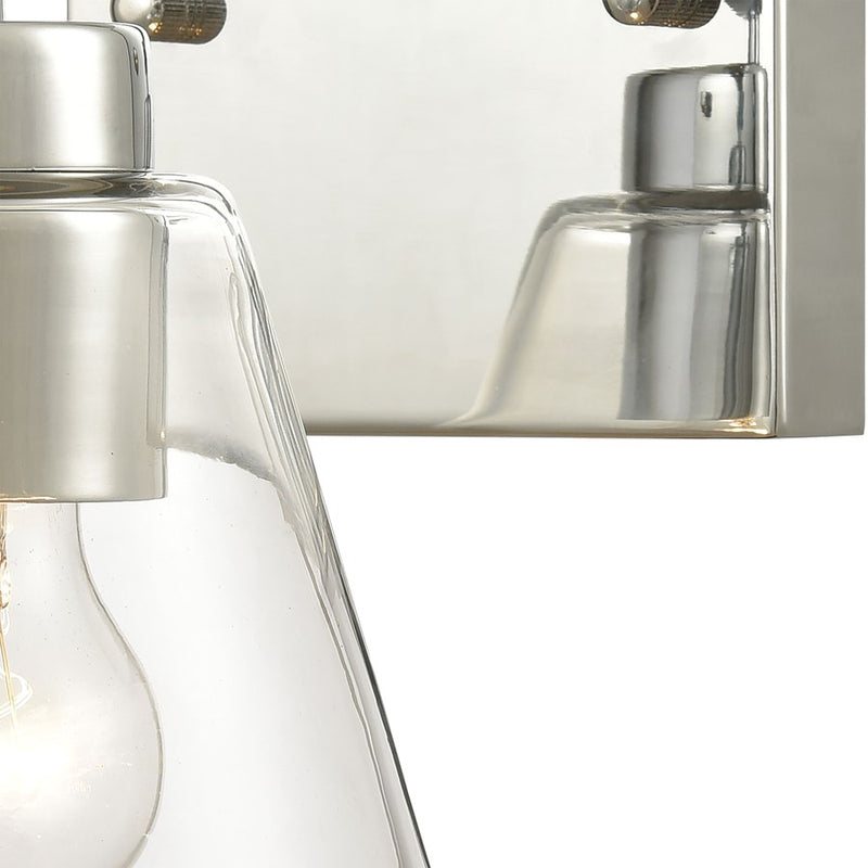 Atlas Lighting East Point 6in 1-Light Vanity Light | Transitional Polished Chrome and Clear Glass | Bathroom Vanity | 6 x 8 x 10 in | Model WL11586-CH