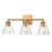 Atlas Lighting East Point 24'' Wide 3Lt Vanity Light, Brass/Clear