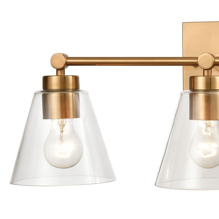 Atlas Lighting East Point 24'' Wide 3Lt Vanity Light, Brass/Clear