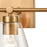 Atlas Lighting East Point 24'' Wide 3Lt Vanity Light, Brass/Clear