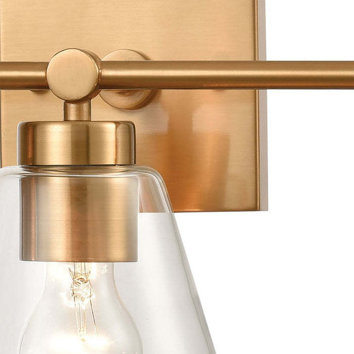 Atlas Lighting East Point 24'' Wide 3Lt Vanity Light, Brass/Clear