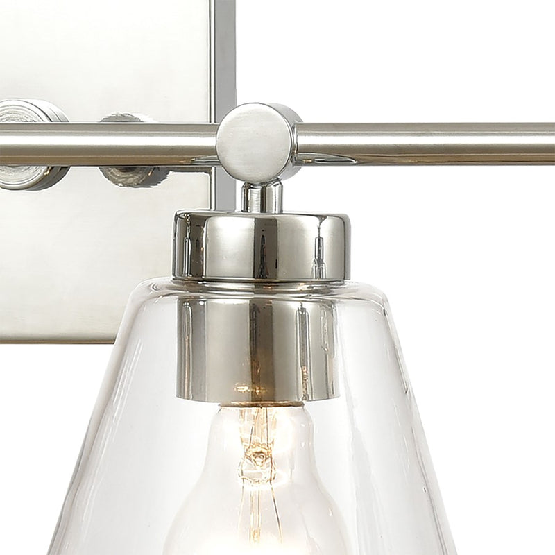 Atlas Lighting East Point 33in 4-Light Vanity Light | Transitional Polished Chrome and Clear Glass | Bathroom Vanity | Model WL11589-CH