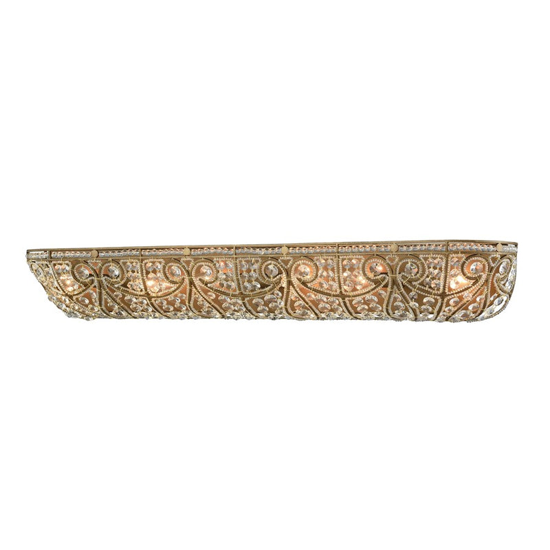 Atlas Lighting Elizabethan 36in 6-Light Vanity Light | Traditional Dark Bronze and Clear Crystal | Bathroom Vanity | 5 x 36 x 6 in | Model WL11594-BZ