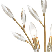 Atlas Flora Grace 20in 2-Light Wall Sconce | Traditional Champagne Gold and Clear Crystal | Bedroom & Hallway | 14 x 9 x 20 in | Model WL11608-GD