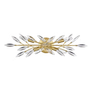 Atlas Flora Grace 25in 4-Light Vanity Light | Traditional Champagne Gold and Clear Crystal | Bathroom & Powder Room | 25 x 5 x 7 in | Model WL11609-GD