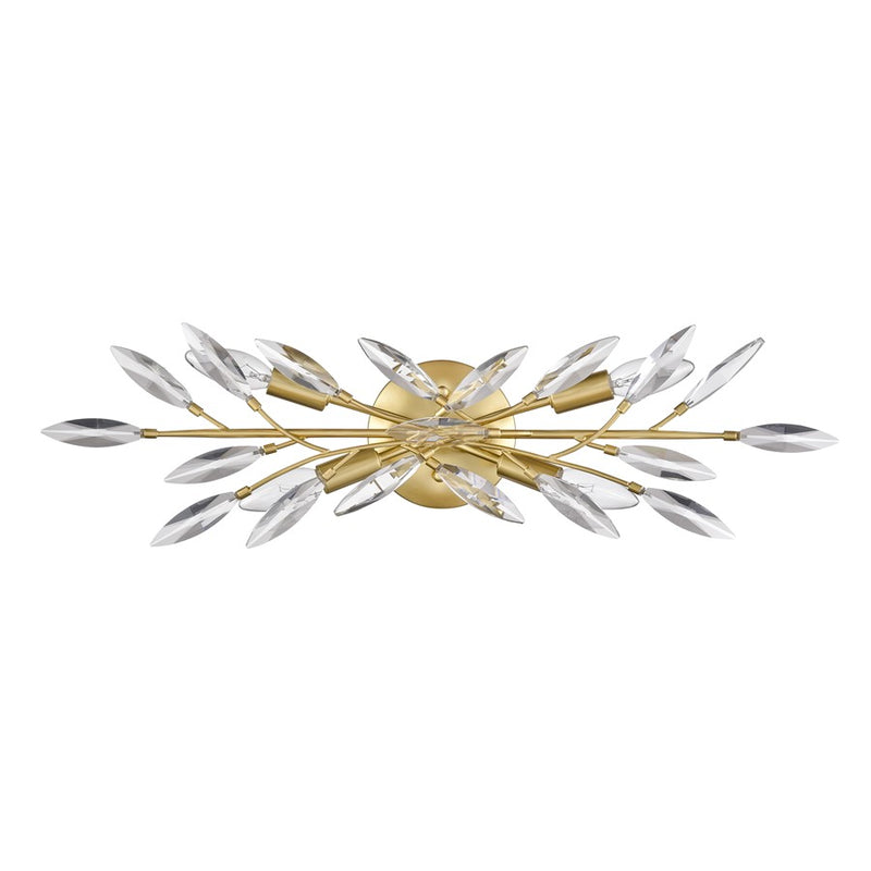 Atlas Flora Grace 25in 4-Light Vanity Light | Traditional Champagne Gold and Clear Crystal | Bathroom & Powder Room | 25 x 5 x 7 in | Model WL11609-GD