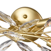 Atlas Flora Grace 25in 4-Light Vanity Light | Traditional Champagne Gold and Clear Crystal | Bathroom & Powder Room | 25 x 5 x 7 in | Model WL11609-GD