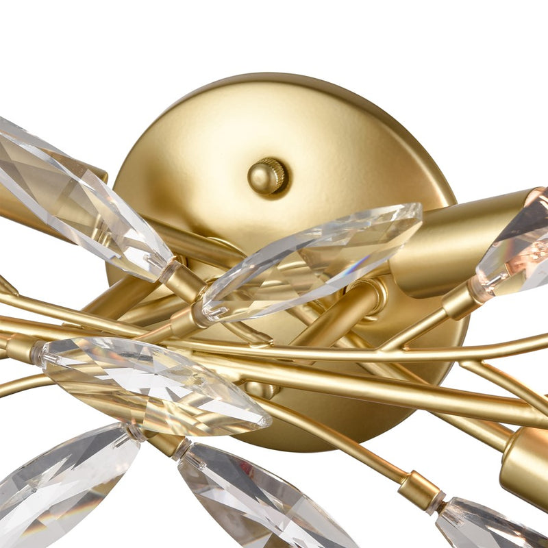 Atlas Flora Grace 25in 4-Light Vanity Light | Traditional Champagne Gold and Clear Crystal | Bathroom & Powder Room | 25 x 5 x 7 in | Model WL11609-GD