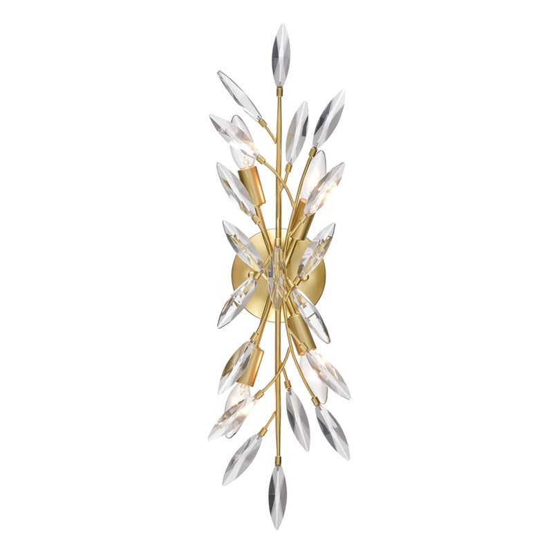 Atlas Flora Grace 25in 4-Light Vanity Light | Traditional Champagne Gold and Clear Crystal | Bathroom & Powder Room | 25 x 5 x 7 in | Model WL11609-GD