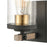Atlas Lighting Geringer 9'' High 1Lt Sconce, Charcoal/Clear