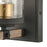 Atlas Lighting Geringer 9'' High 1Lt Sconce, Charcoal/Clear