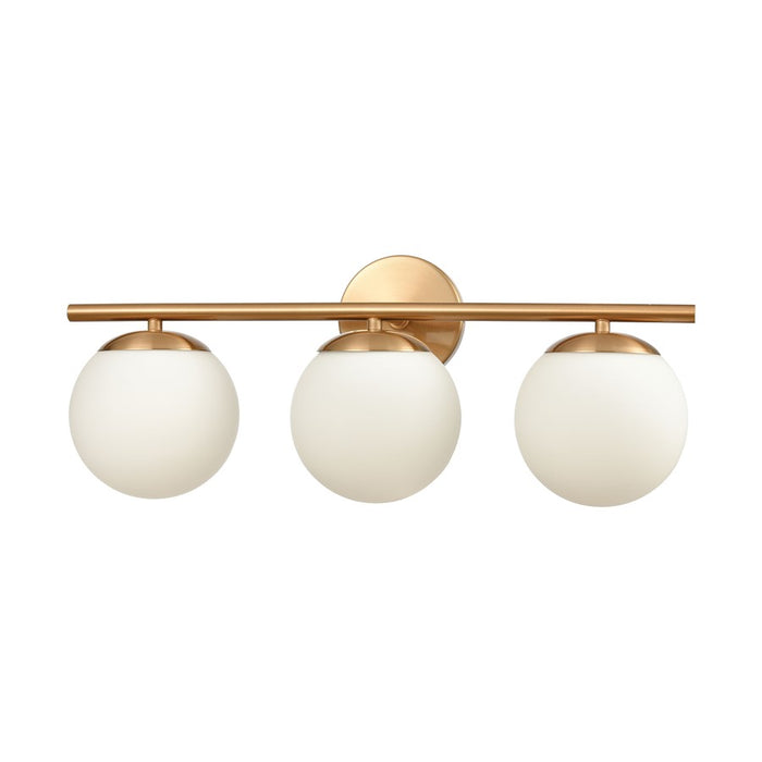Atlas Lighting Hollywood Blvd 22''W 3Lt Vanity Light, Brass/White