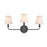 Atlas Lighting Hoyle 24'' Wide 3Lt Vanity Light, Matte Black/White