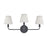 Atlas Lighting Hoyle 24'' Wide 3Lt Vanity Light, Matte Black/White
