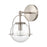 Atlas Lighting Langford 10'' High 1Lt Sconce, Satin Nickel/Clear