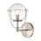 Atlas Lighting Langford 10'' High 1Lt Sconce, Satin Nickel/Clear