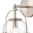 Atlas Lighting Langford 10'' High 1Lt Sconce, Satin Nickel/Clear