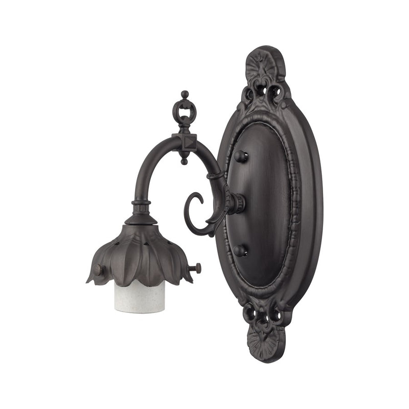 Atlas Lighting Mix-N-Match 8in 1-Light Wall Sconce | Traditional Bronze Metal, No Shade | Bedroom & Hallway | 5 x 7 x 8 in | Model WL11665-BZ