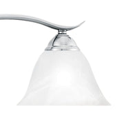 Atlas Lighting Prestige 45.5in 5-Light Vanity Light | Traditional Brushed Nickel and White Alabaster Glass | Bathroom | Model WL11681-NK