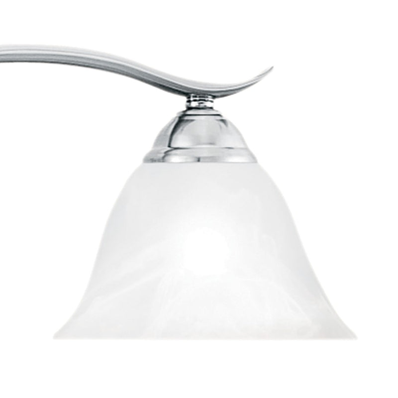 Atlas Lighting Prestige 45.5in 5-Light Vanity Light | Traditional Brushed Nickel and White Alabaster Glass | Bathroom | Model WL11681-NK