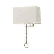 Atlas Lighting Shannon 17in 2-Light Wall Sconce | Transitional Polished Chrome and White Fabric Shade | Bedroom & Hallway Accent | Model WL11696-CH