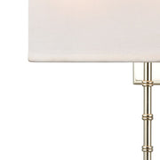 Atlas Lighting Shannon 17in 2-Light Wall Sconce | Transitional Polished Chrome and White Fabric Shade | Bedroom & Hallway Accent | Model WL11696-CH