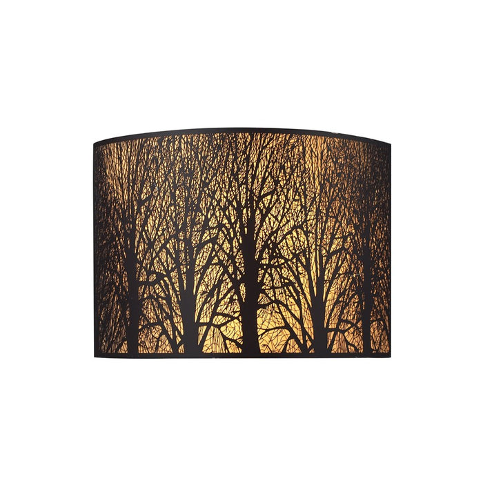 Atlas Lighting Woodland Sunrise 8'' High 2Lt Sconce, Bronze/Bronze