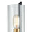 Atlas Lighting Blakeslee 14'' High 1Lt Sconce, Matte Black/Clear