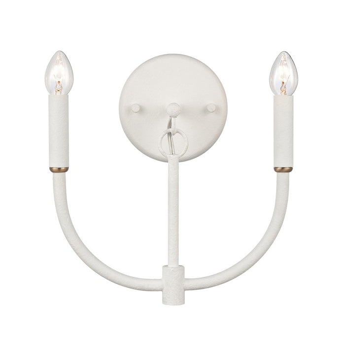 Atlas Lighting Continuance 11'' High 2Lt Sconce, White Coral