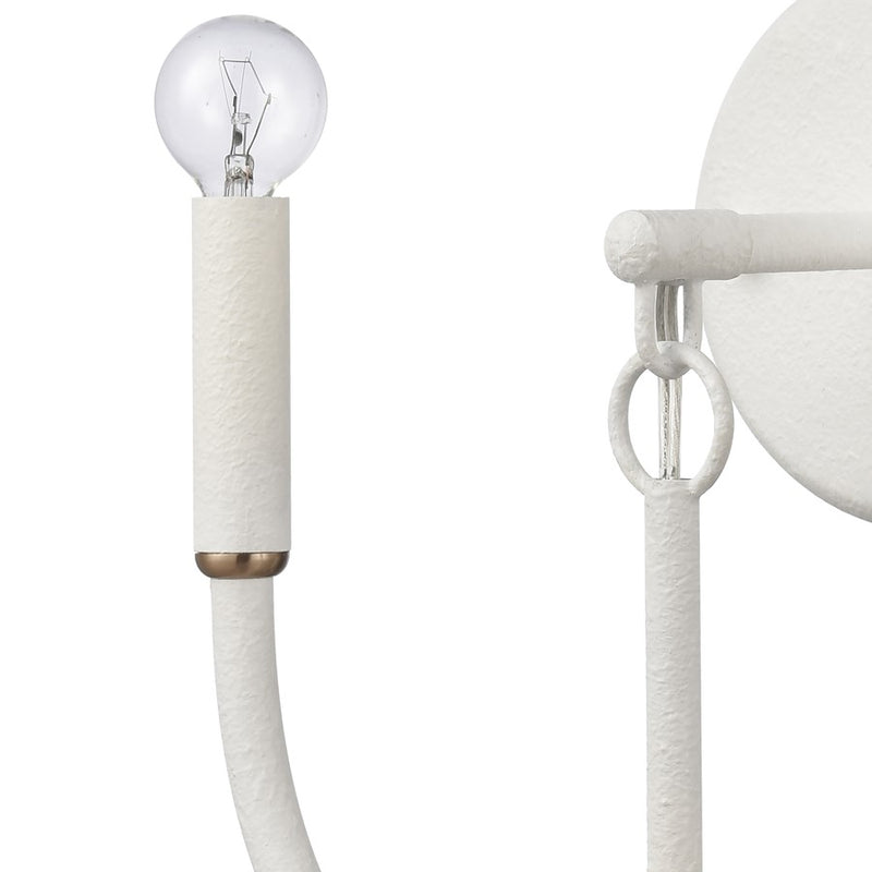 Atlas Lighting Continuance 11in 2-Light Wall Sconce | Modern White Coral and Satin Brass Metal | Bedroom & Hallway Accent | Model WL11725-WH