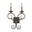 Atlas Lighting Gloucester 17.5'' High 2Lt Sconce, Bronze/No Shade