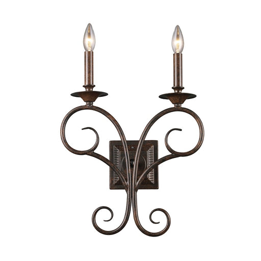 Atlas Lighting Gloucester 17.5'' High 2Lt Sconce, Bronze/No Shade