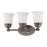 Atlas Lighting Bella 18'' Wide 3Lt Vanity Light, Bronze/White