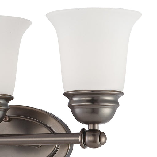 Atlas Lighting Bella 18'' Wide 3Lt Vanity Light, Bronze/White