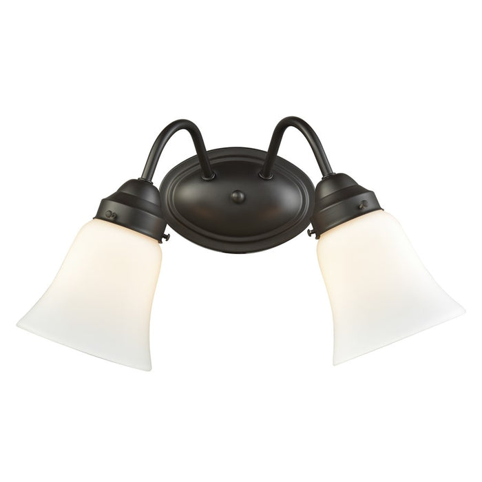 Atlas Lighting Califon 13'' Wide 2Lt Vanity Light, Bronze/White