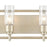 Atlas Lighting Cheswick 33''W 4Lt Vanity Light, Aged Silver/Clear