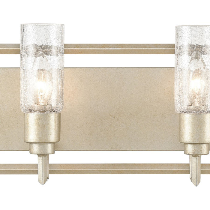 Atlas Lighting Cheswick 33''W 4Lt Vanity Light, Aged Silver/Clear