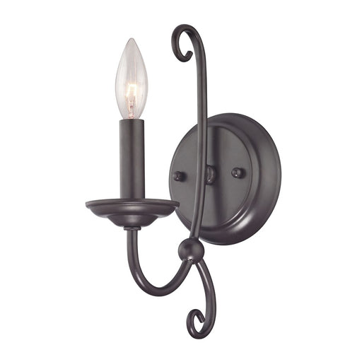 Atlas Lighting Montgomery 12'' High 1Lt Sconce, Bronze/No Shade