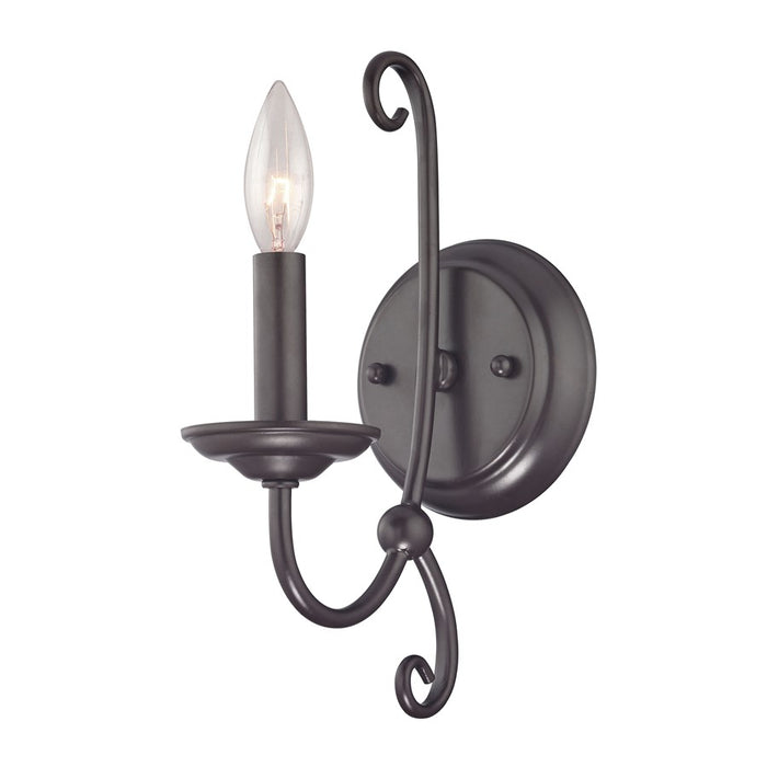 Atlas Lighting Montgomery 12'' High 1Lt Sconce, Bronze/No Shade