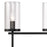 Atlas Lighting Oakland 32.5'' Wide 4Lt Vanity Light, Black/Clear
