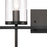 Atlas Lighting Oakland 32.5'' Wide 4Lt Vanity Light, Black/Clear