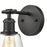 Atlas Lighting Scone 6'' Wide 1Lt Sconce, Matte Black/Clear