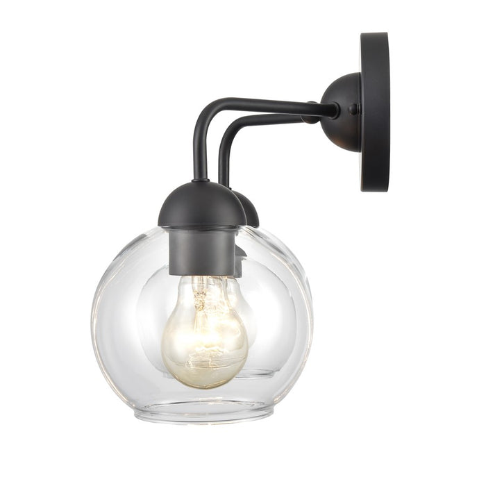 Atlas Lighting Soren 15.75''W 2Lt Vanity Light, Matte Black/Clear